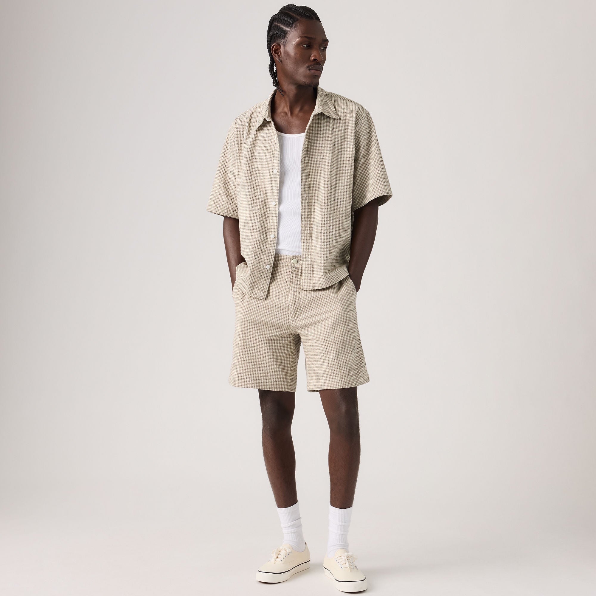 メンズウェア #ADJUSTABLE SHORTS - BEIGE - A46610069_1_CM_DA_3fed935f-
