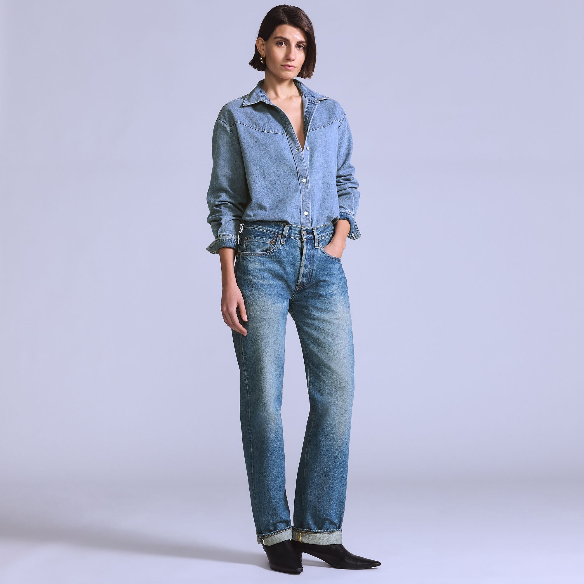 Levi's® Blue Tab™ Women's '70s 501® Jeans - Medium Indigo | Levi's SG