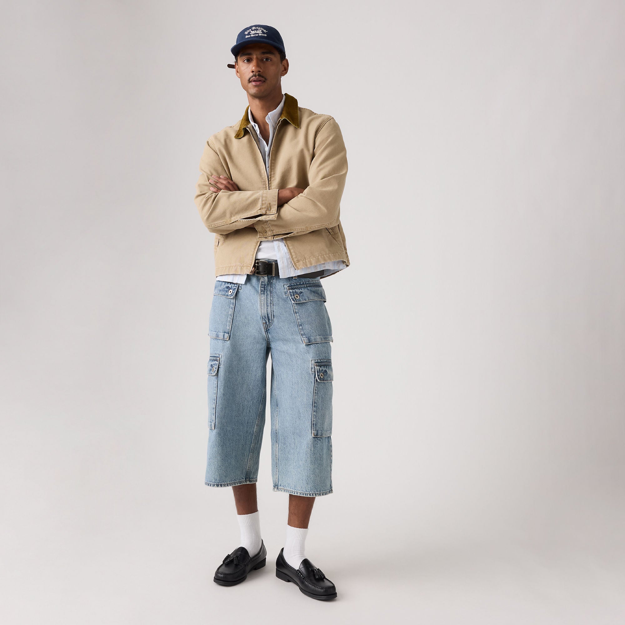 Levi's® Men's 478 Baggy Capri Cargos - Medium Indigo | Levi's SG