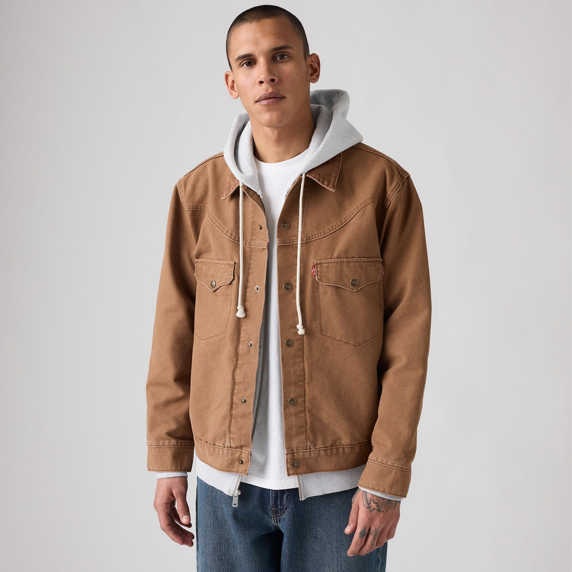 Levi's® Men's Western Shorthorn Trucker Jacket - Bison | Levi's SG