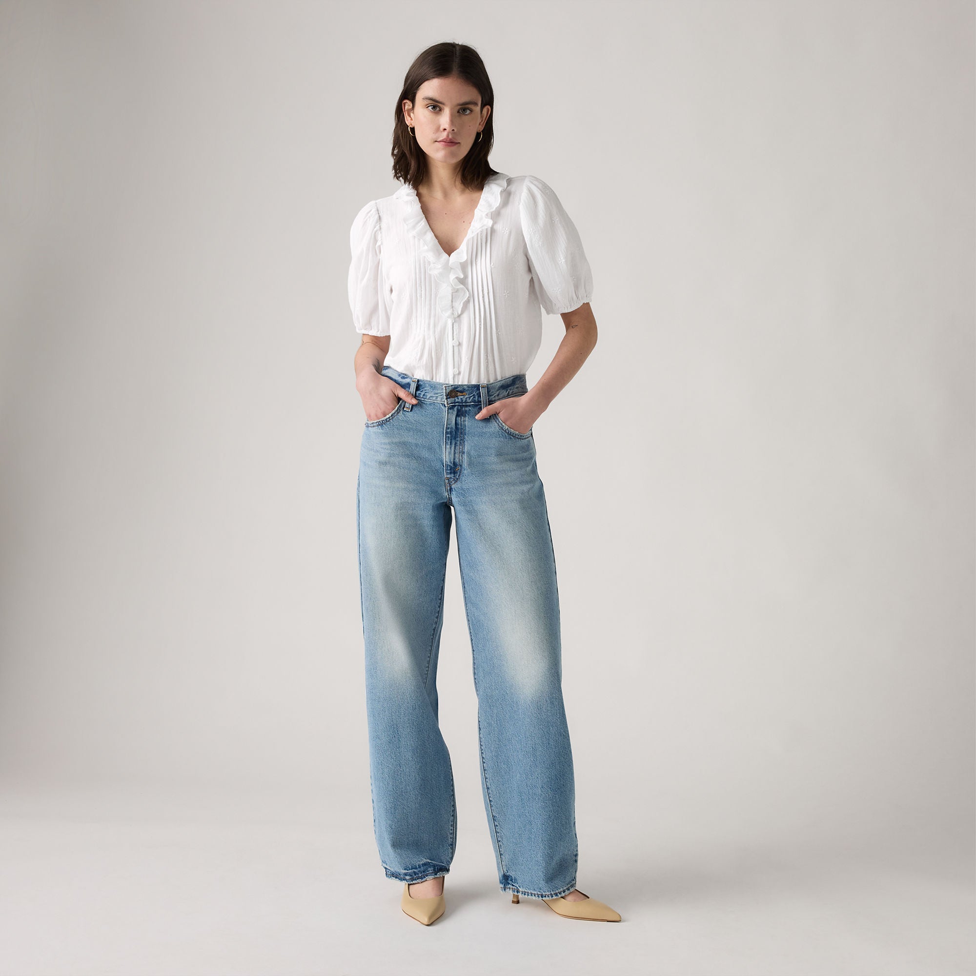 Levi's® Women's Baggy Dad Jeans - Medium Indigo | Levi's SG