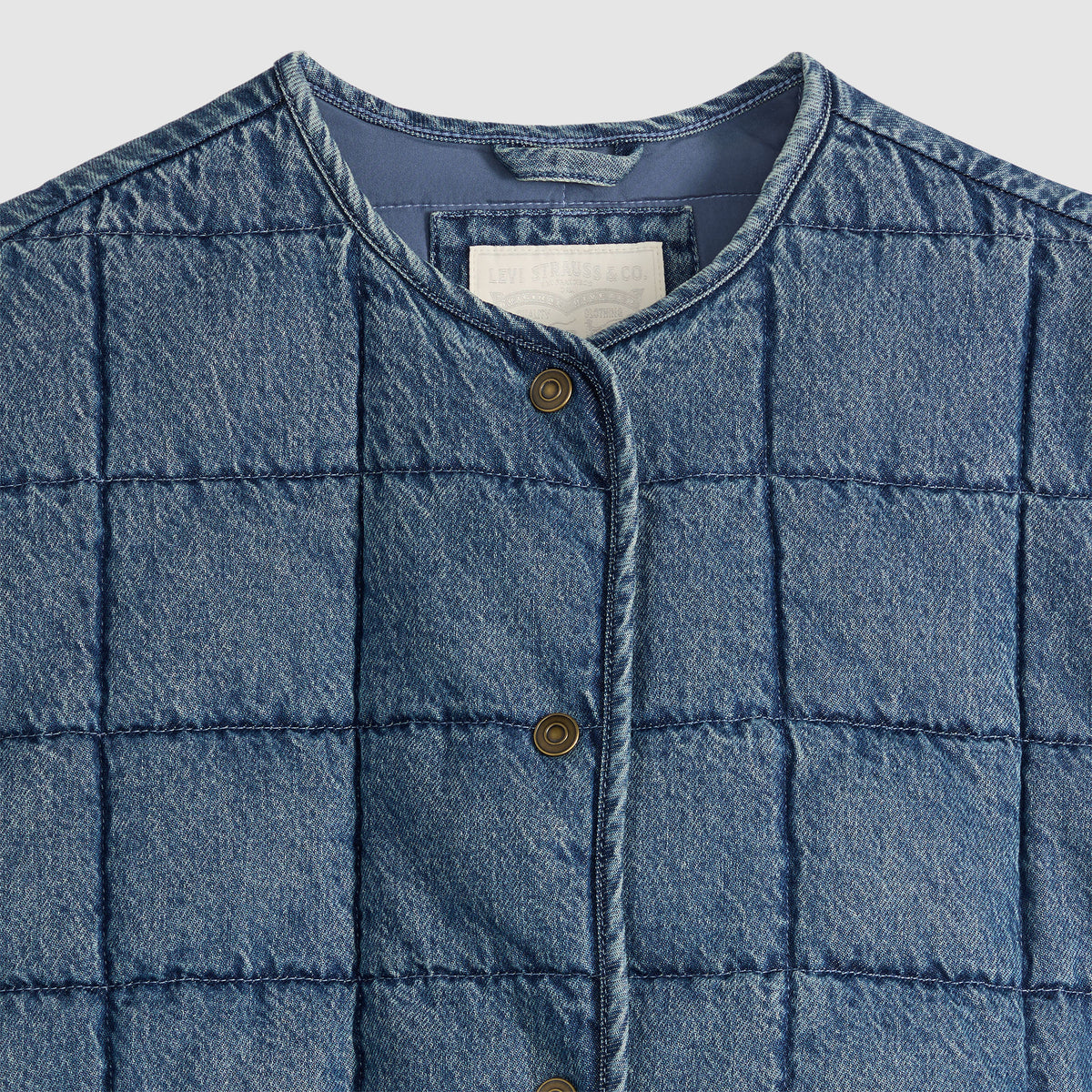 Levi's® Women's Poppy Quilted Lightweight Puffer Denim Jacket