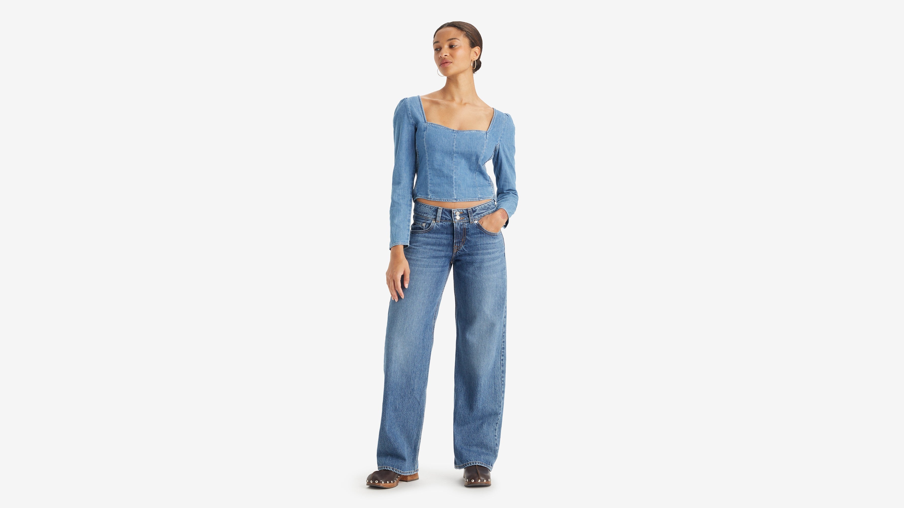 LEVI'S Superlow Loose Womens Jeans - It's A Vibe - VINTAGE MED