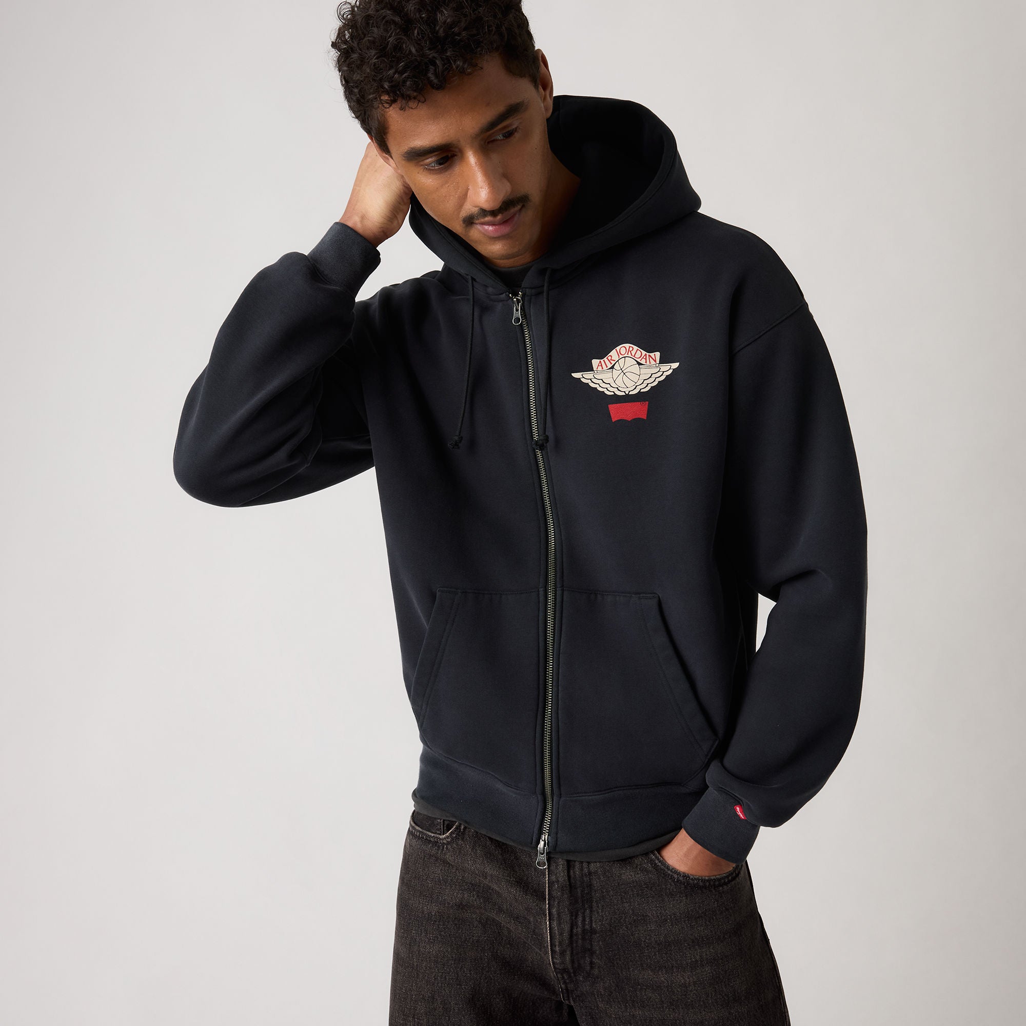 JORDAN BRAND x Levis® HOODIE BLACK Lサイズ Levi's x Jordan FZ Hoodie 'Black' – TAKOUT®