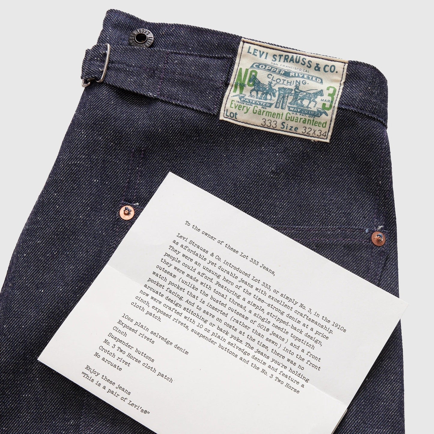 Levi's® Vintage Clothing Men's 1910s Lot 333 Jeans
