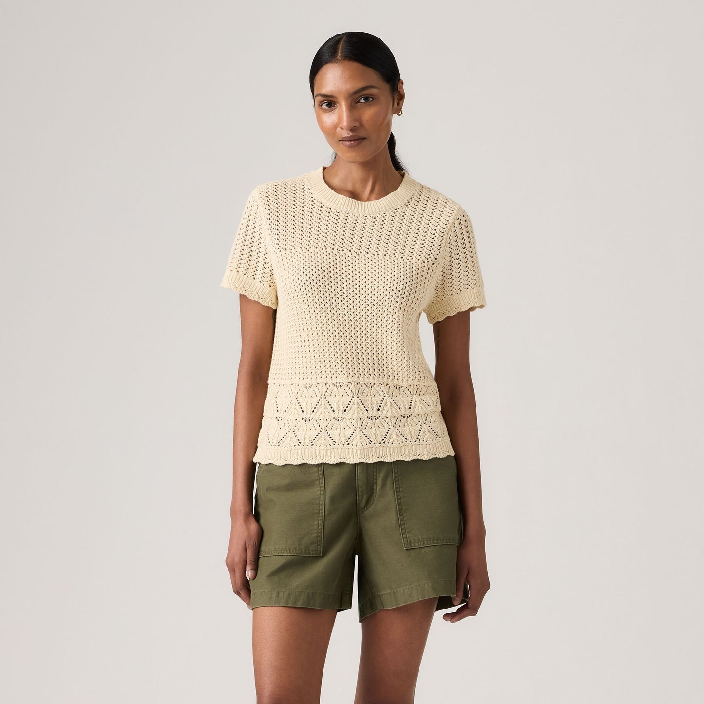 Levi's® Women's Isabelle Crochet Short-Sleeve Sweater