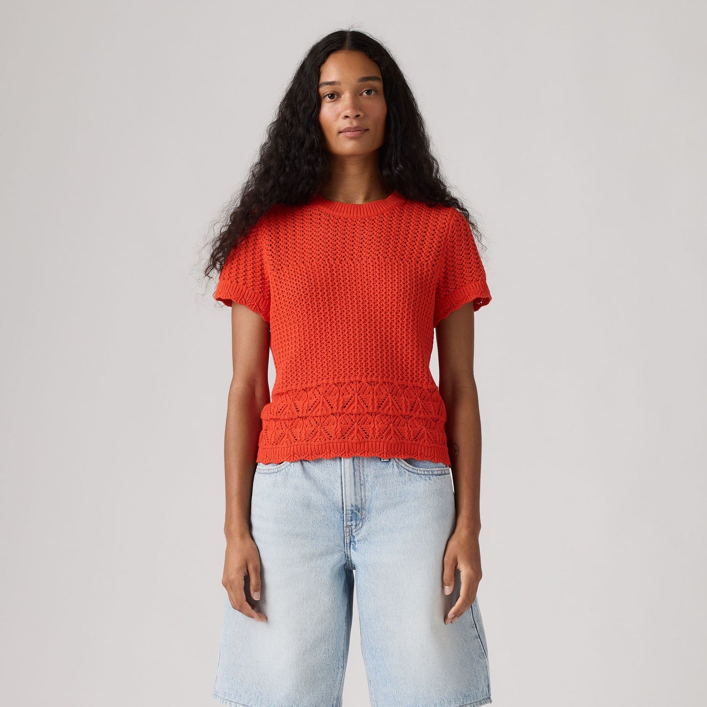 Levi's® Women's Isabelle Crochet Short-Sleeve Sweater