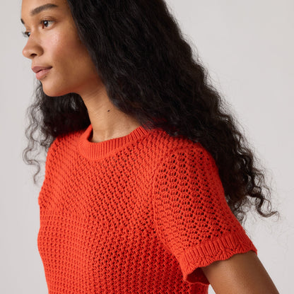 Levi's® Women's Isabelle Crochet Short-Sleeve Sweater