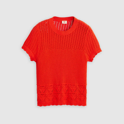 Levi's® Women's Isabelle Crochet Short-Sleeve Sweater