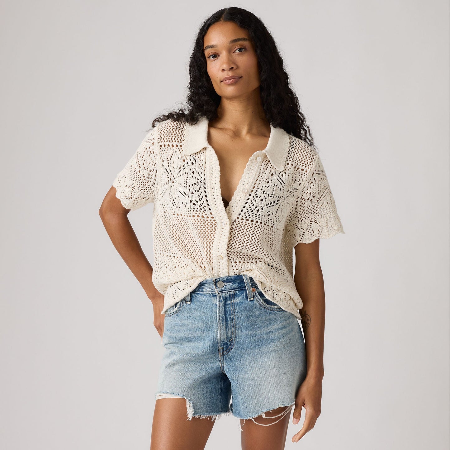 Levi's® Women's Susanna Floral Crochet Shirt