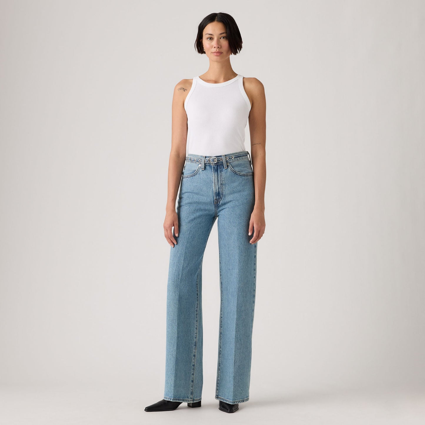 Levi's® Women's Ribcage Wide-Leg Belted Jeans