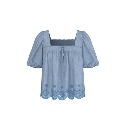 Levi's® Women's Darling Short-Sleeve Cutwork Blouse