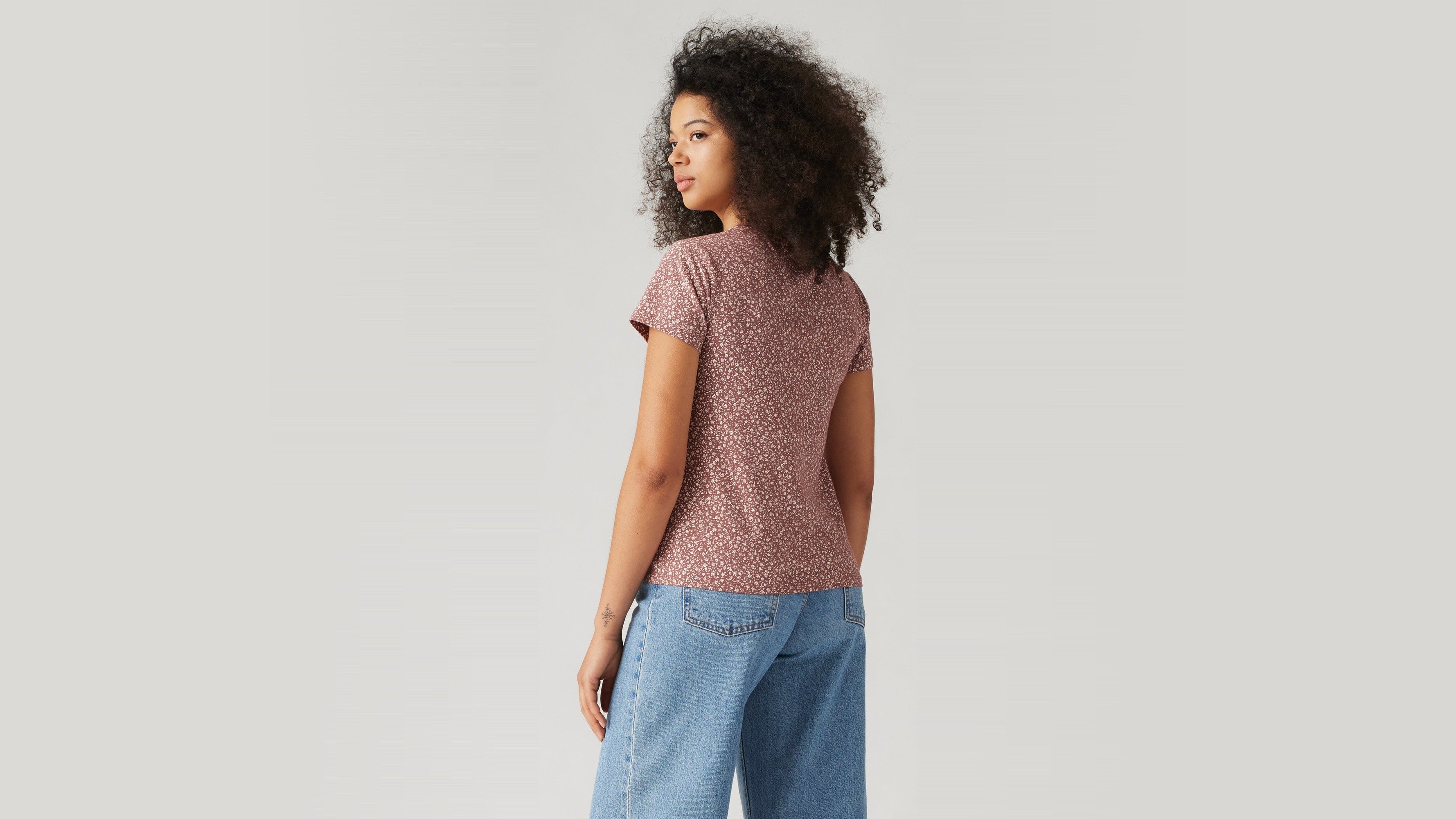 Levi's® Women's Perfect T-Shirt - Lise Floral Rose Taupe