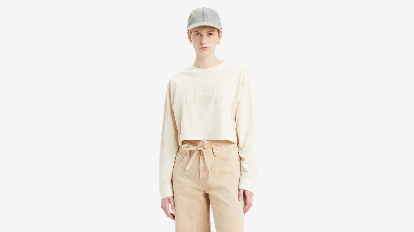 Levi's® Women's Cropped Long-Sleeve Football Tee