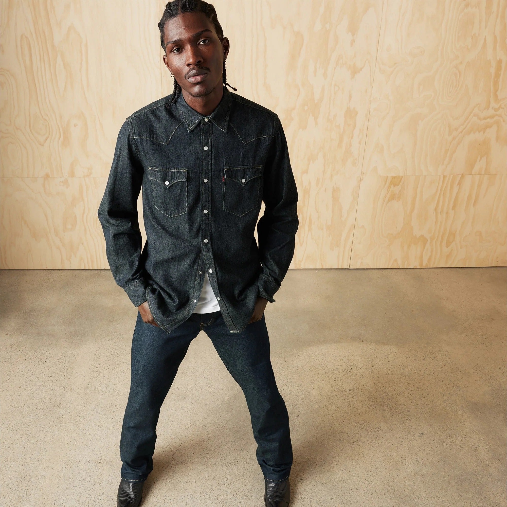 Levi's® Men's Classic Standard Fit Western Shirt - Blue | Levi's SG