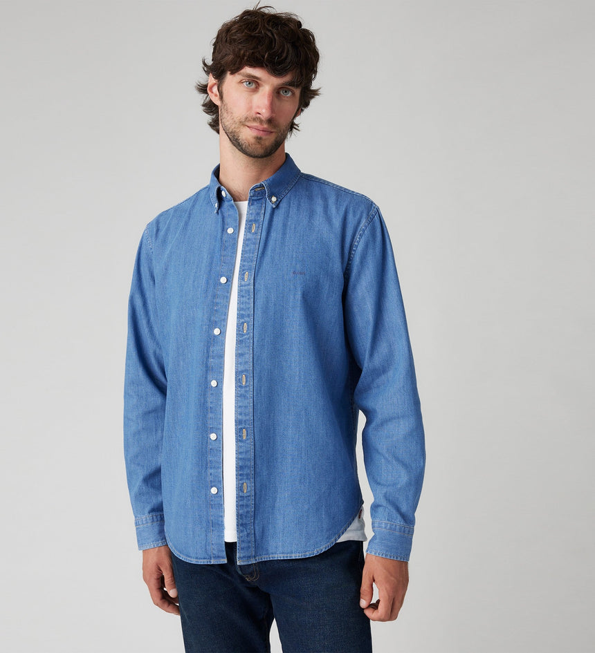 Mens Clothing Levi Denim Button Down Shirt Blue Denim Levis Men&