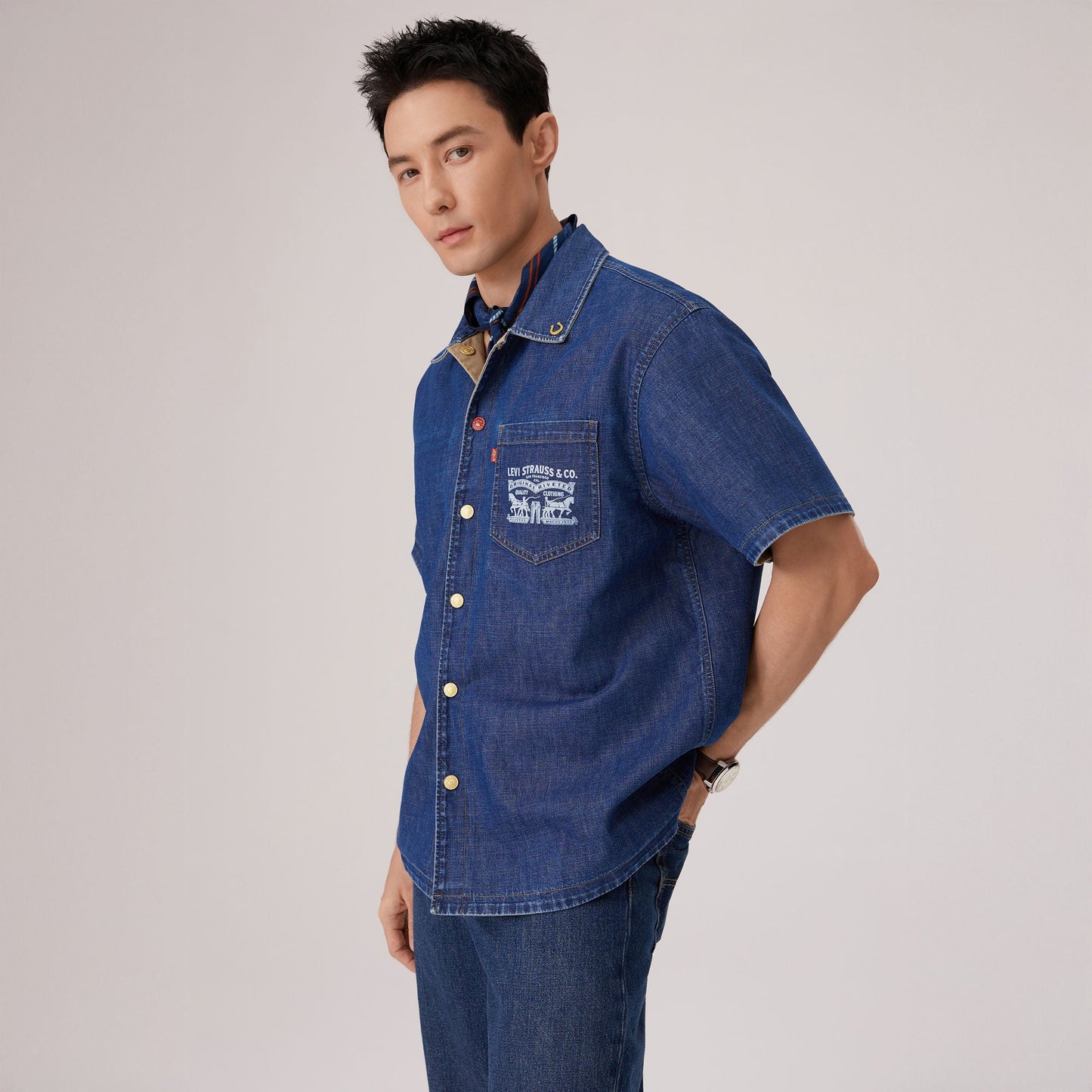 Levi's® Lunar New Year Men's Reversible Short-Sleeve Shirt Jacket