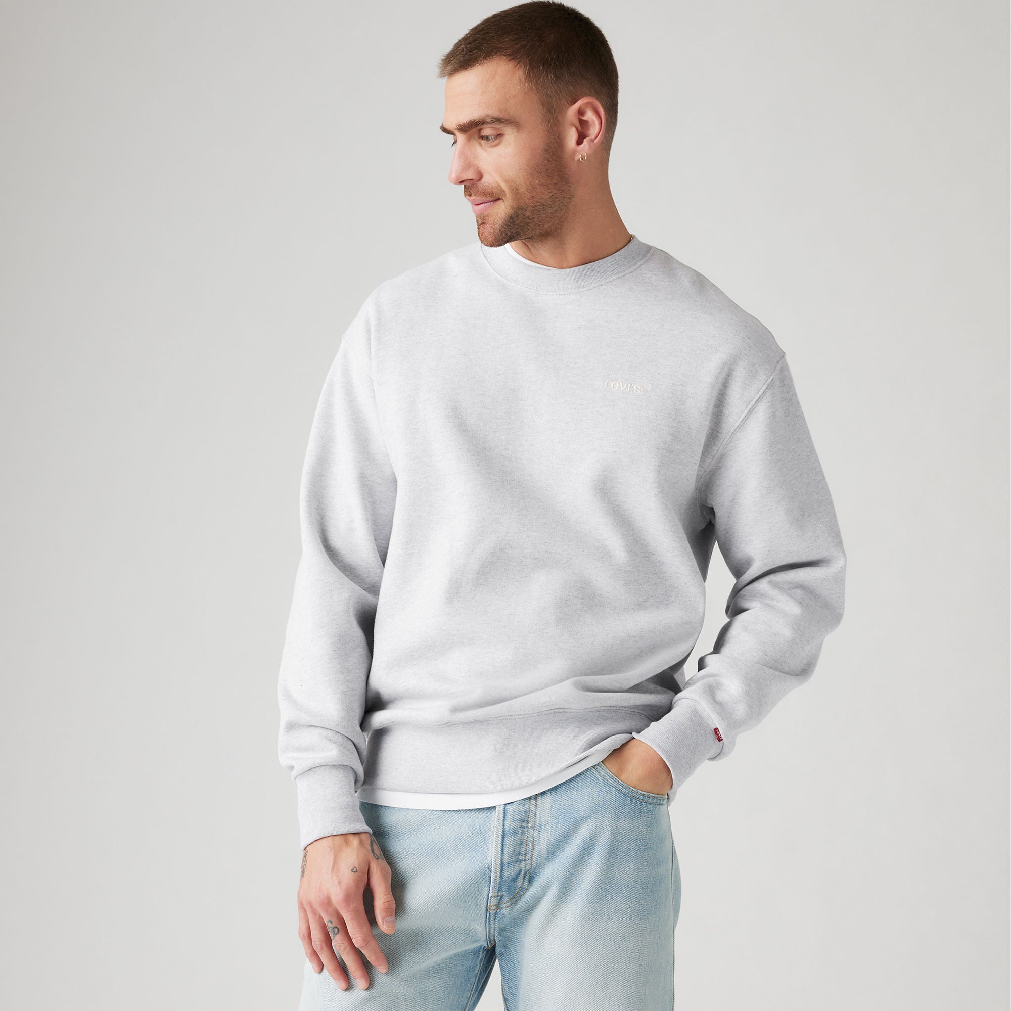メンズウェア CLUBHAUS Crewneck Light Sweat- Lt.Gray Levi's® Men's Authentic Crewneck Sweatshirt - Light Gray Htr Bros