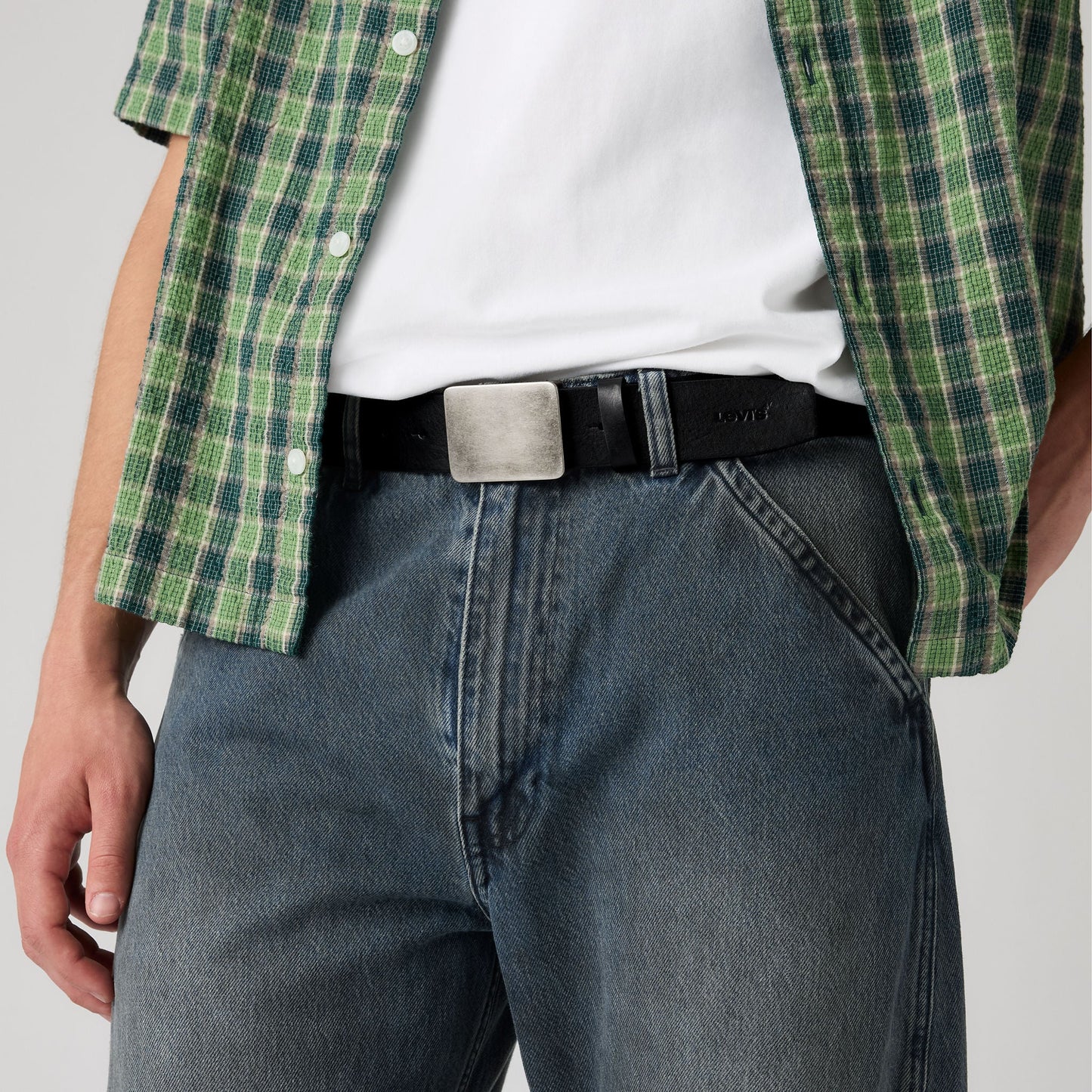 Levi's® Men's Ryder Plaque Buckle Belt