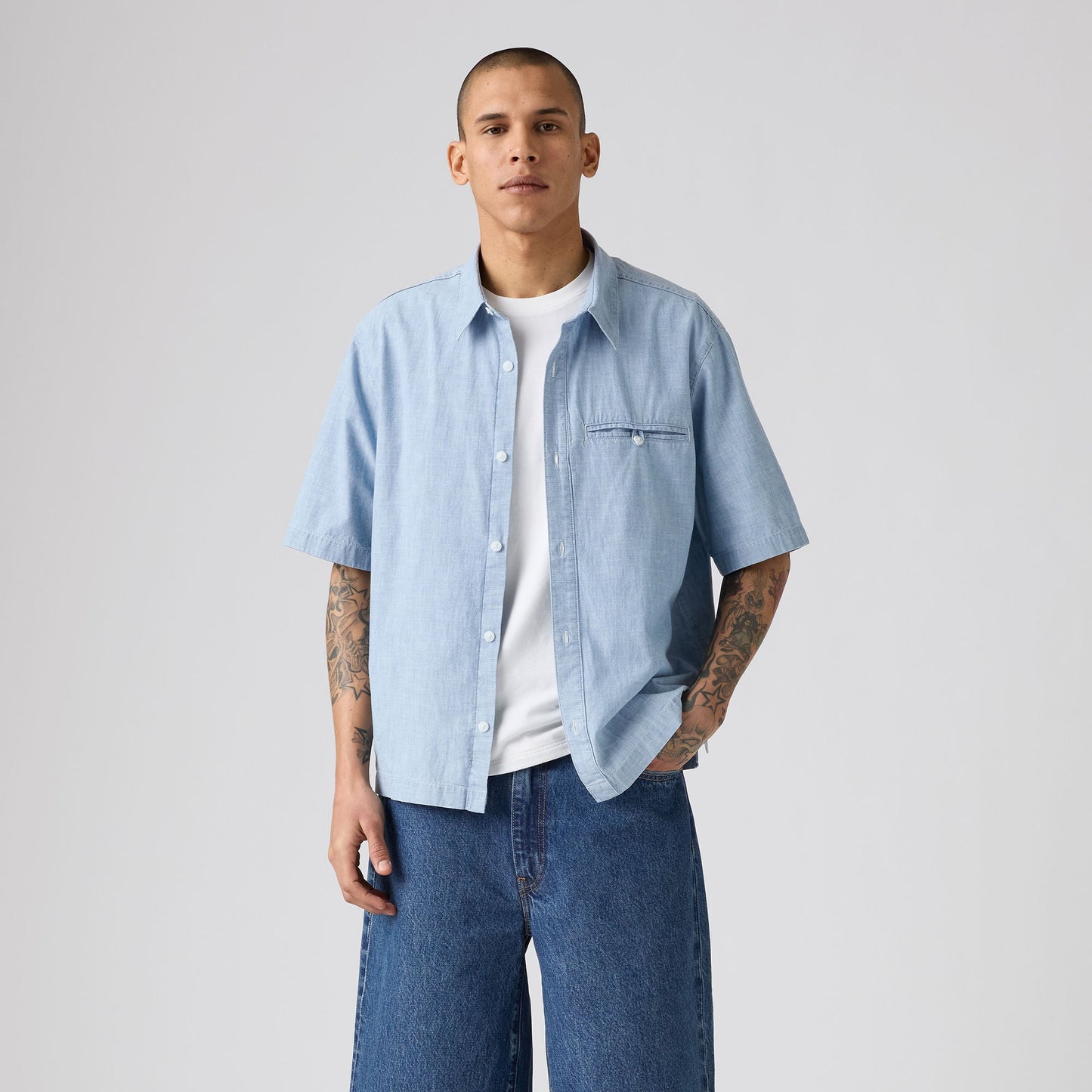 Levi's® Men's Short-Sleeve Zandt Cropped Shirt