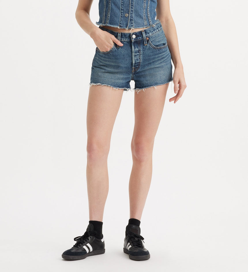 Levis shorts high waisted best sale