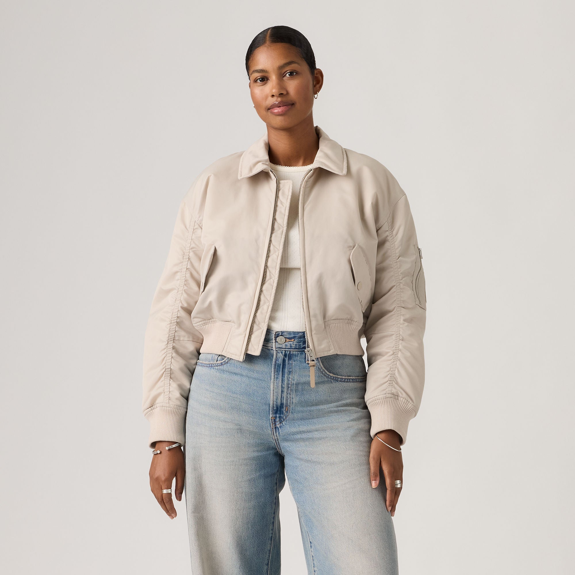 ジャケット・アウター bibiy /BY. BOMBER JACKET Levi's® Women's Bowie Cropped Bomber Jacket - Multicolor | Levi's SG