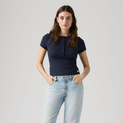 Levi's® Women's Dry Goods Pointelle Short-Sleeve Henley
