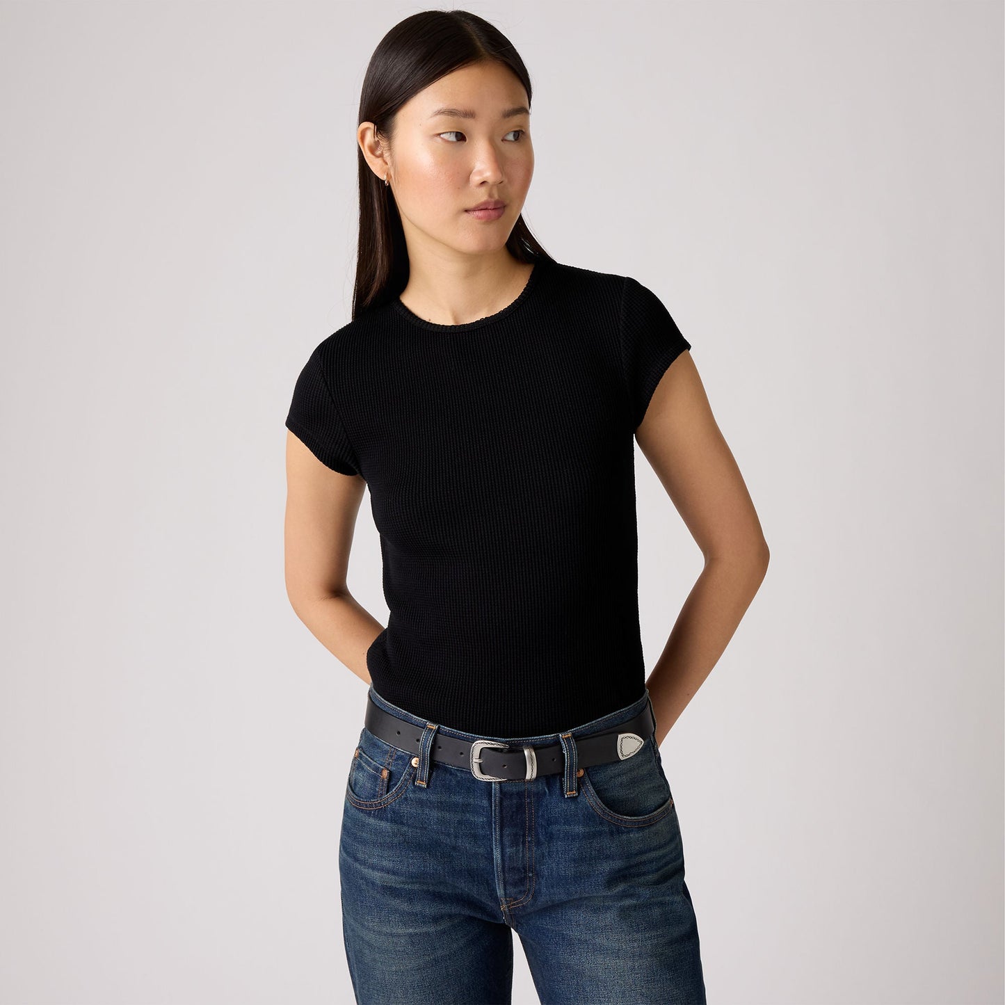 Levi's® Women's Dry Goods Waffle Cap-Sleeve Tee