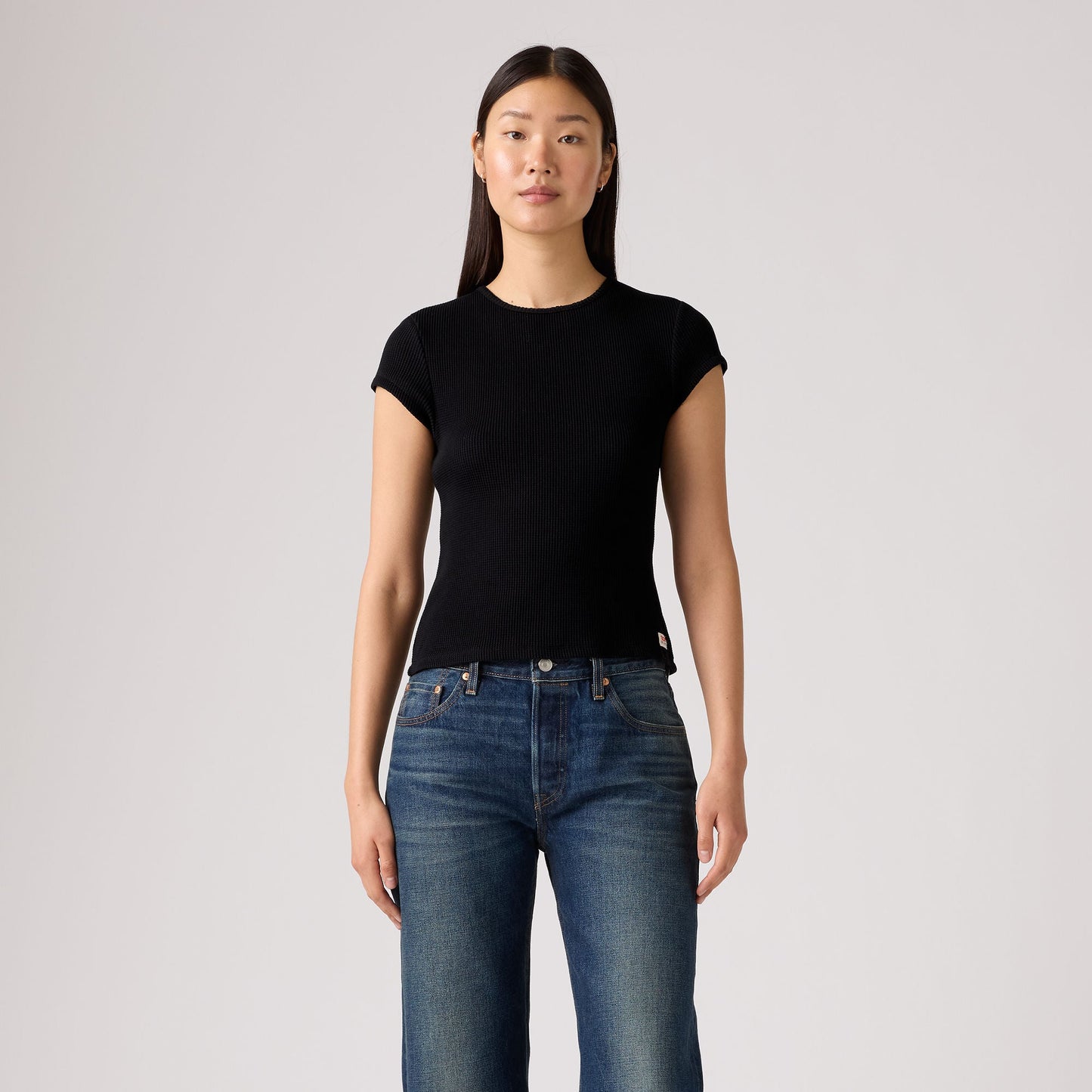 Levi's® Women's Dry Goods Waffle Cap-Sleeve Tee