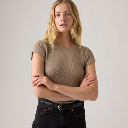 Levi's® Women's Dry Goods Waffle Cap-Sleeve Tee