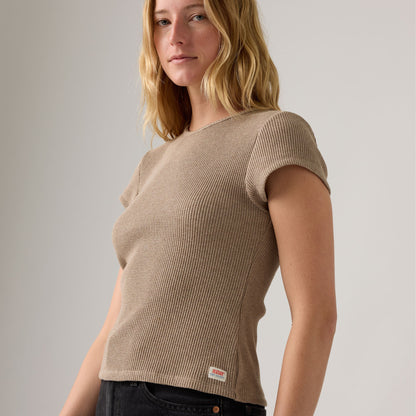 Levi's® Women's Dry Goods Waffle Cap-Sleeve Tee