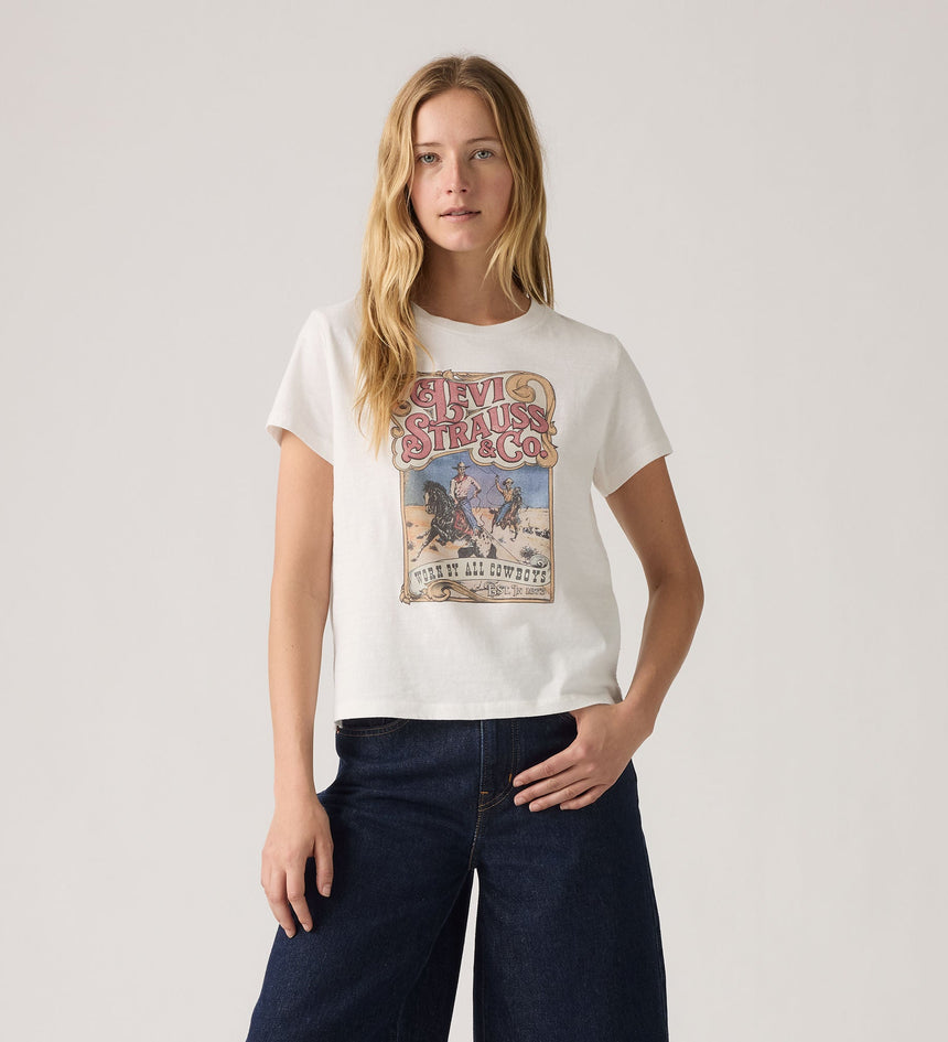 ジェリー Levi's® Women's Graphic Boxy T-Shirt - Western Archival Worn