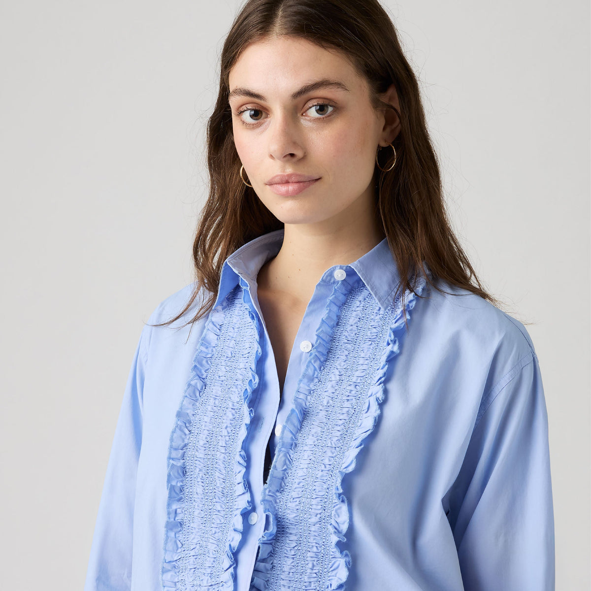 Levi's® Women's Harlie Boyfriend Tuxedo Ruffle Shirt