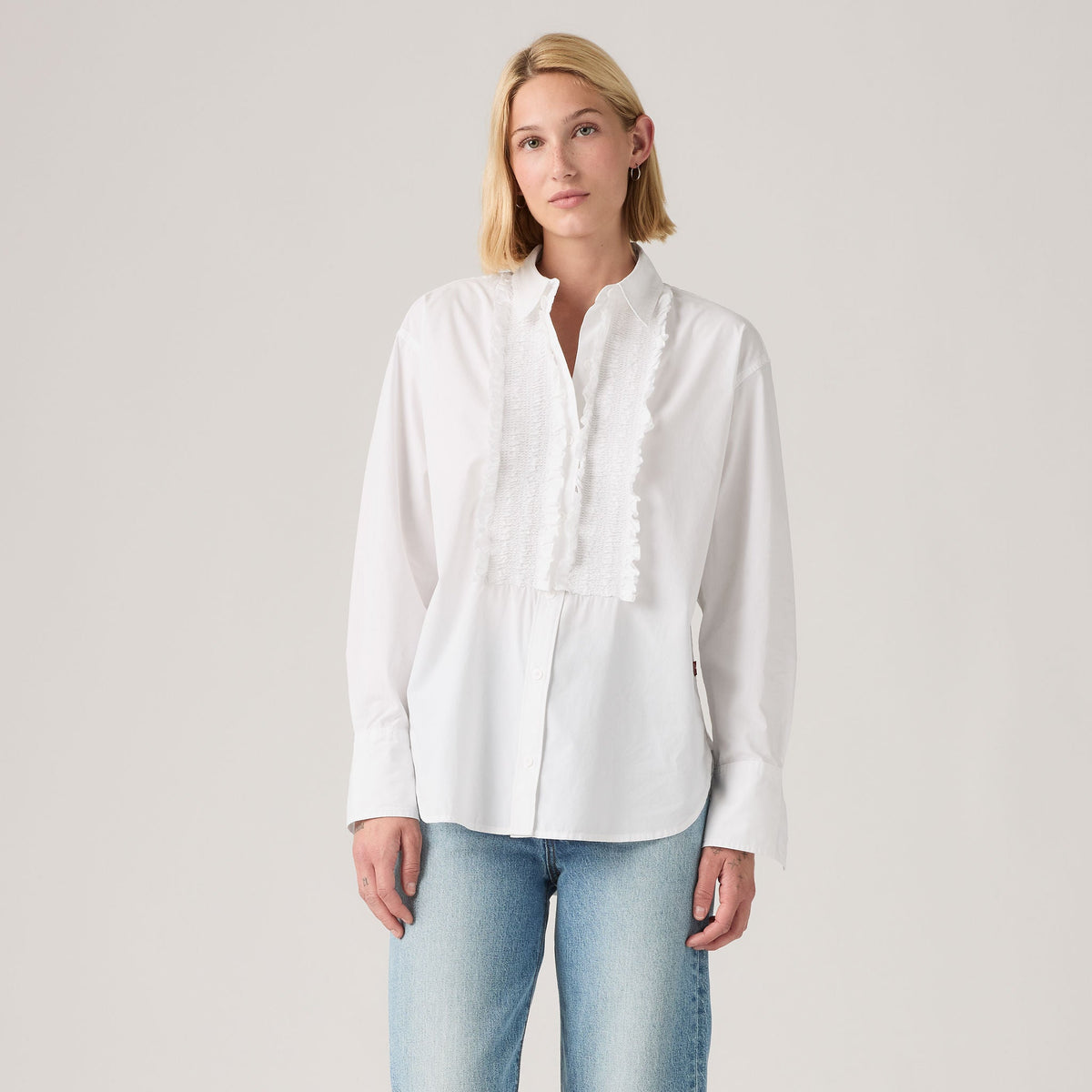 Levi's® Women's Harlie Boyfriend Tuxedo Ruffle Shirt