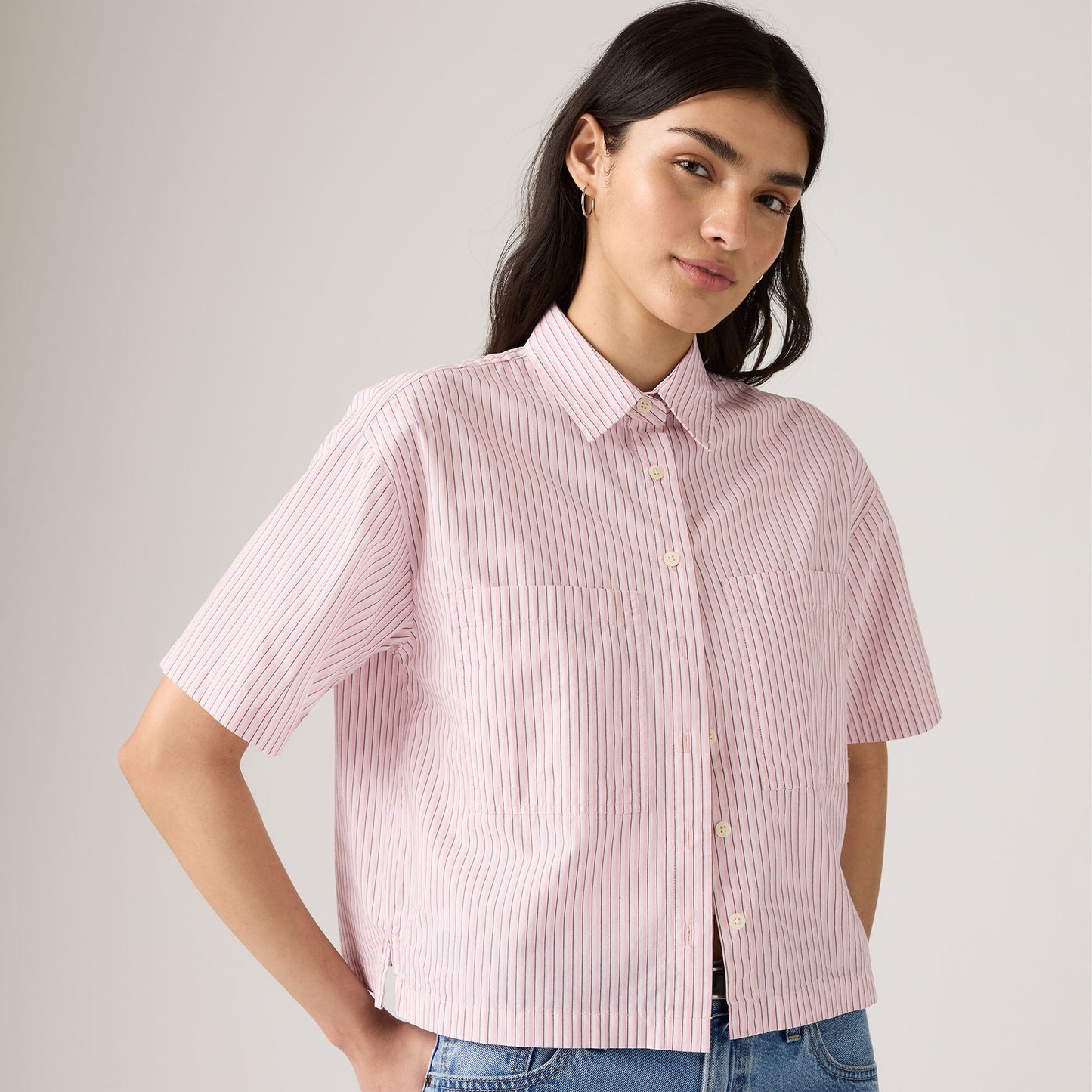 Levi's® Women's Harlie Short-Sleeve Cropped Shirt