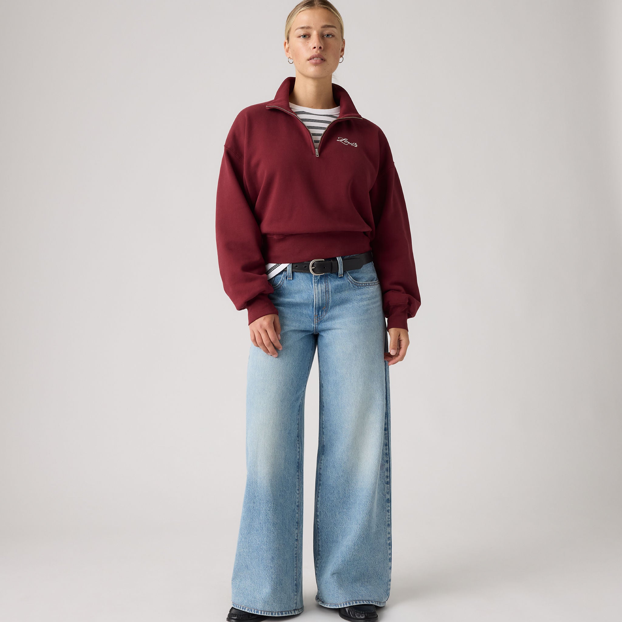 Levi's® Women's Middy Wide-Leg Jeans - Medium Indigo | Levi's SG