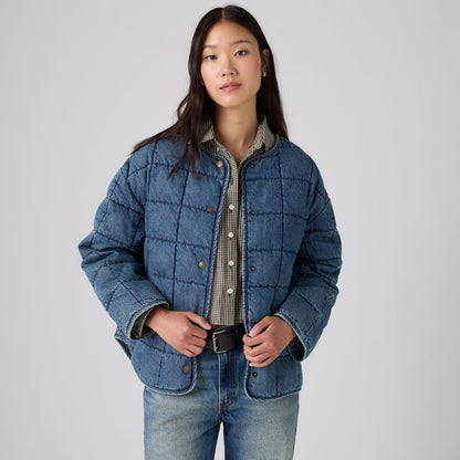 Levi's® Women's Poppy Quilted Lightweight Puffer Denim Jacket