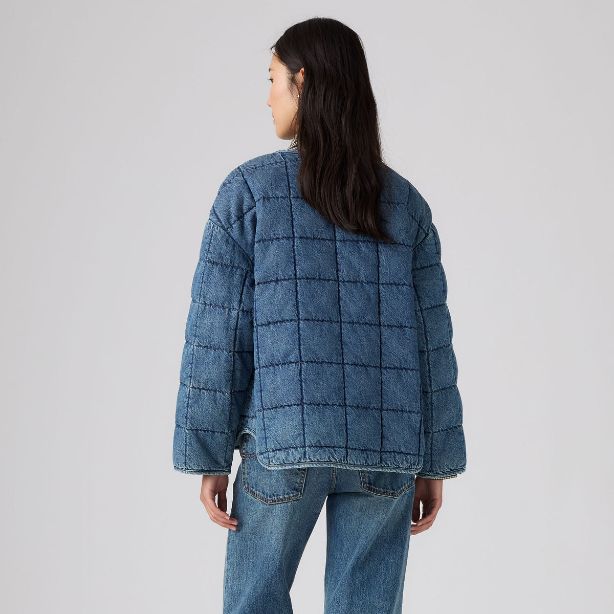 Levi's® Women's Poppy Quilted Lightweight Puffer Denim Jacket