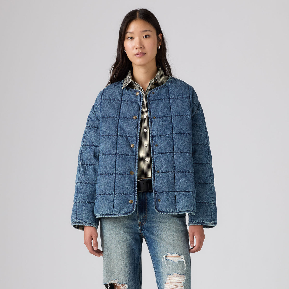 Levi's® Women's Poppy Quilted Lightweight Puffer Denim Jacket