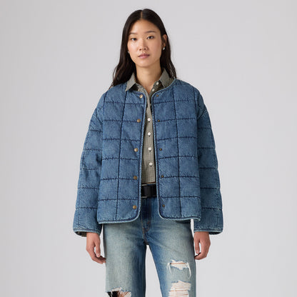Levi's® Women's Poppy Quilted Lightweight Puffer Denim Jacket