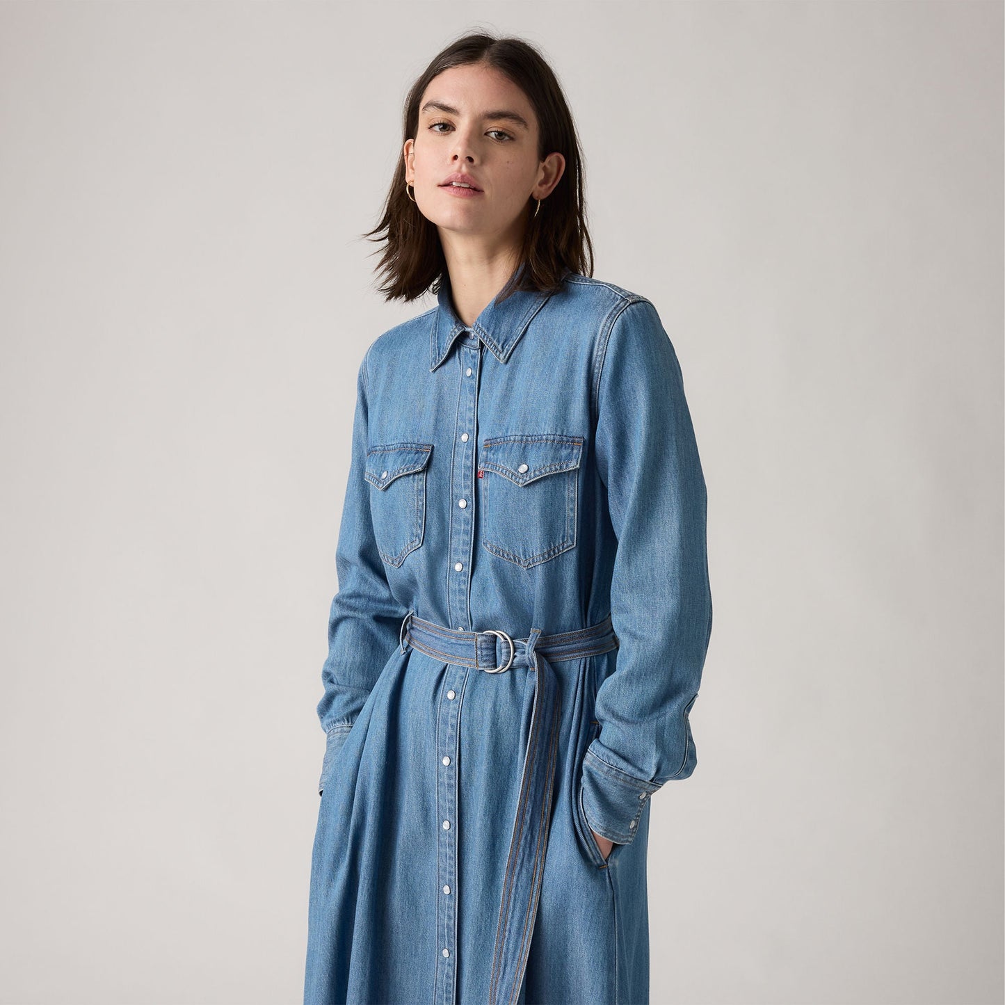 Levi's® Women's Quincey Long-Sleeve Maxi Dress