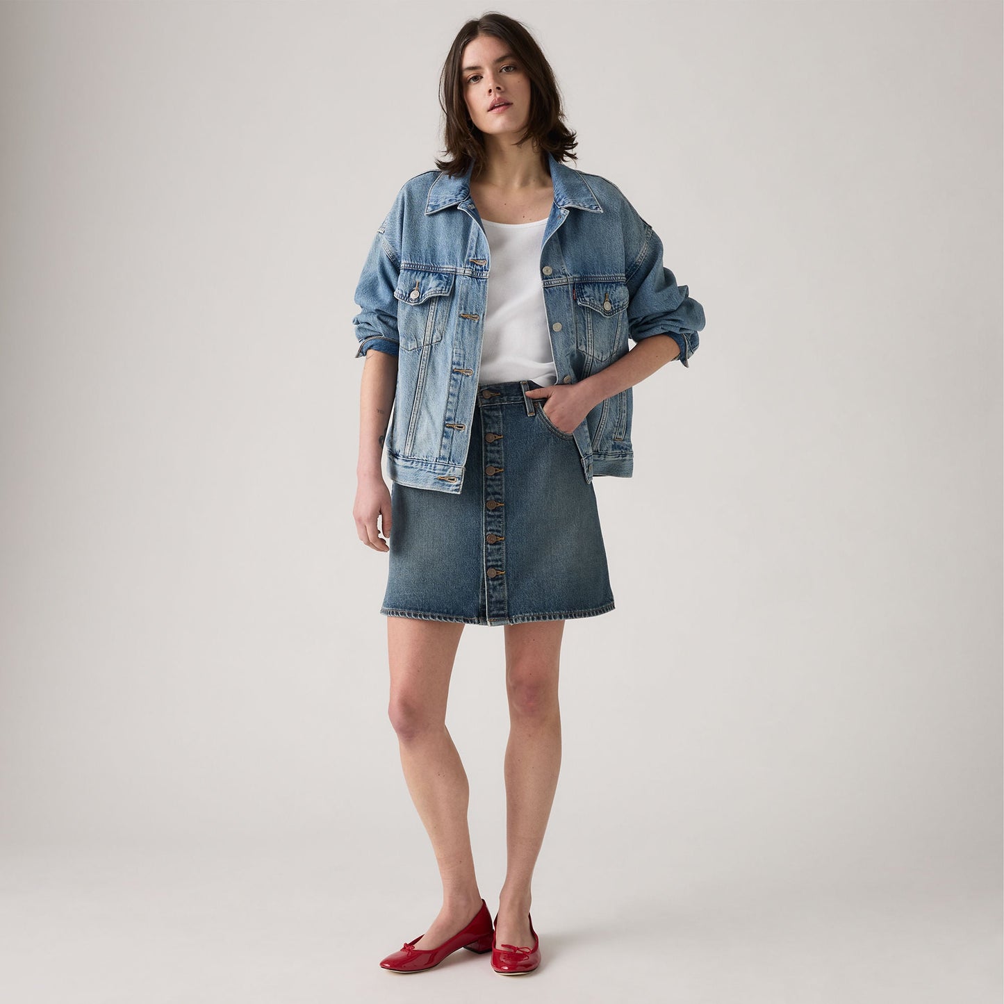 Levi's® Women's Retro Button Front Skirt