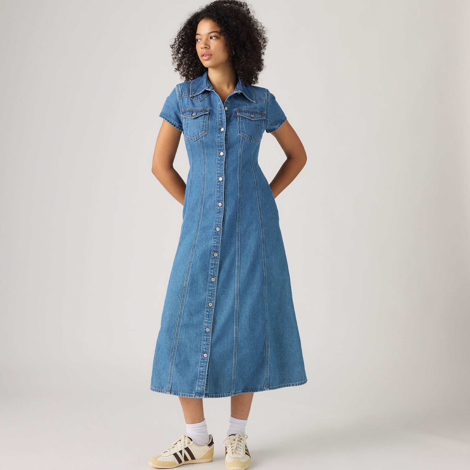 fit and flare western dress for women Buy Cotton Blend Printed Fit & Flare dress for Women