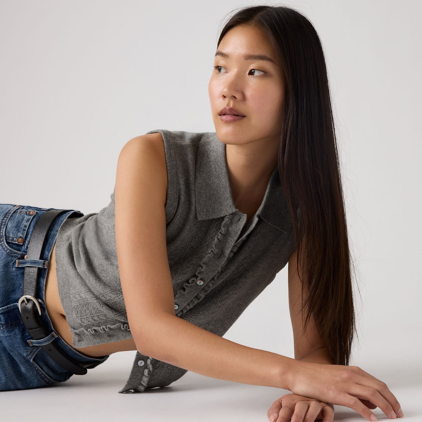 Levi's® Women's Supersoft Mini Ruffle Vest Top