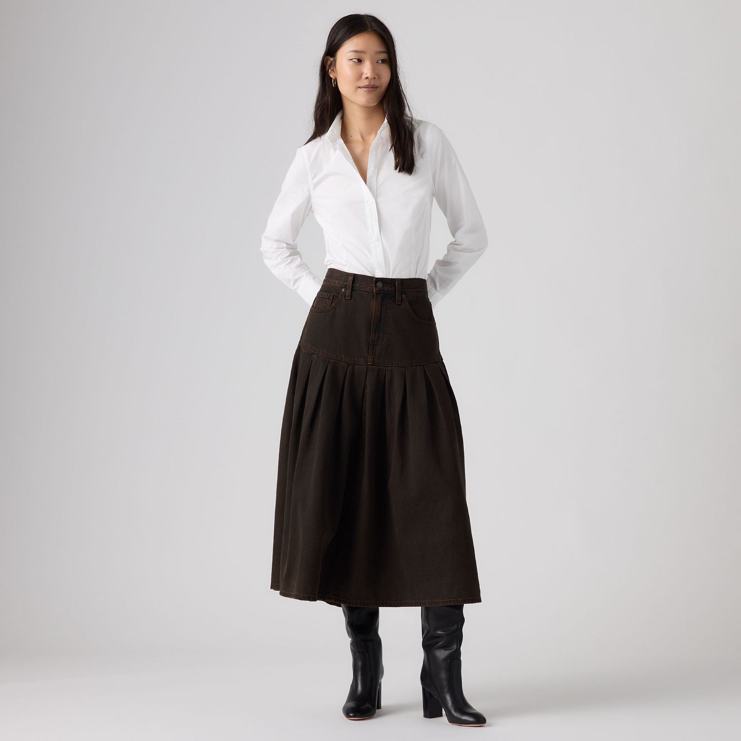 Levi's® Women's Yoked Pleated Skirt