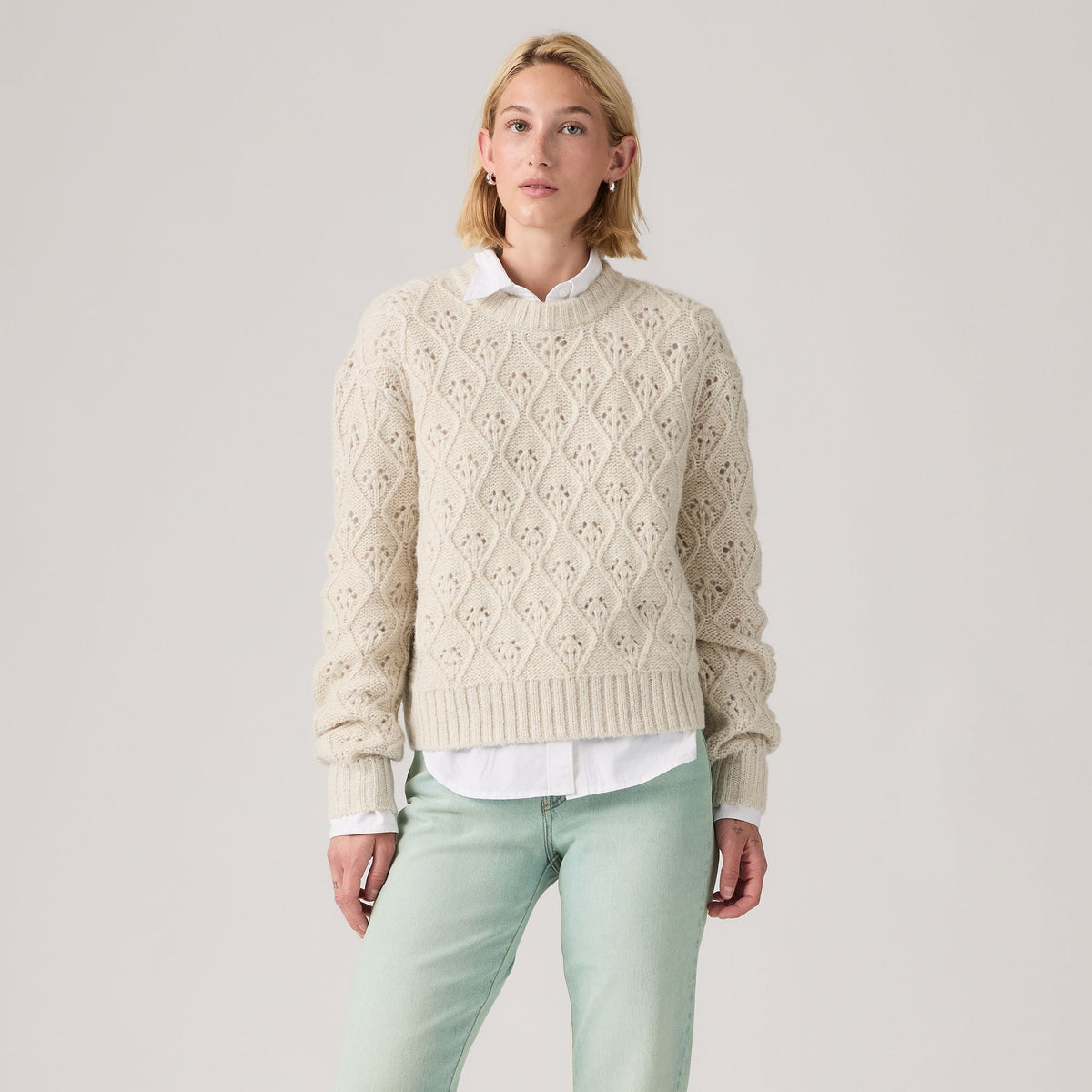 Levi's® Women's Zoe Pointelle Crewneck Sweater