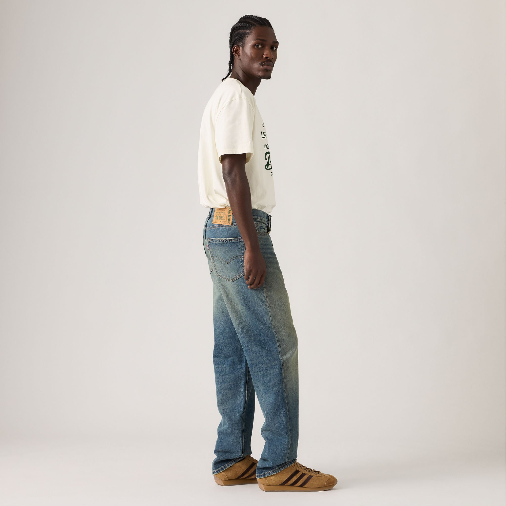 Levi's® x Barbour Men's 568™ Loose Jeans - Dark Indigo | Levi's SG