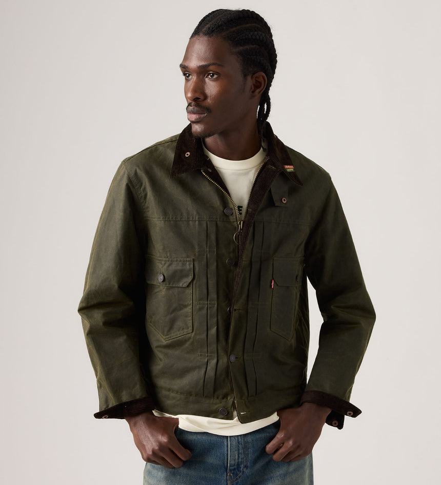 ジャケット・アウター Levi's x barbour type ii waxed jacket M Levi's® x Barbour Type II Waxed Trucker Jacket - Tan | Levi's SG
