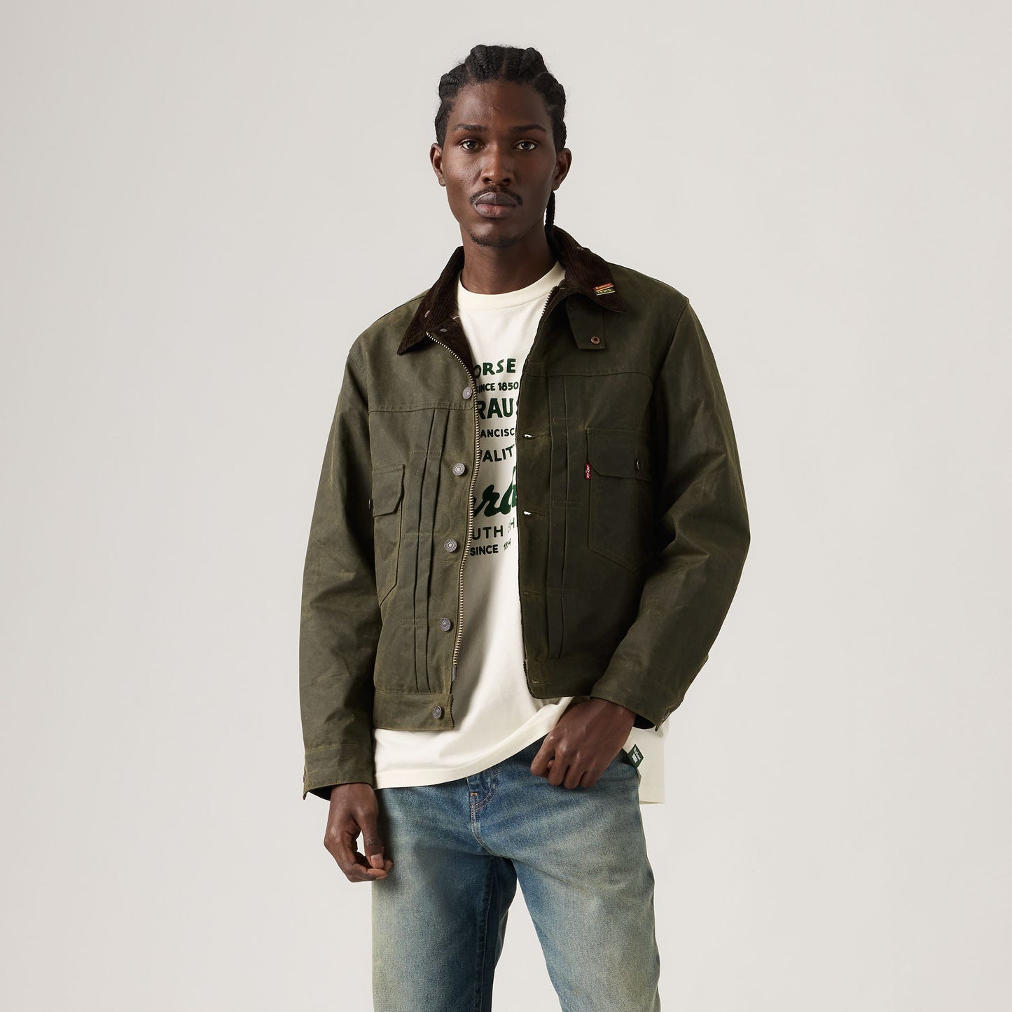 Levi's® x Barbour Type II Waxed Trucker Jacket