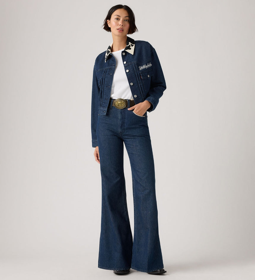 Levi's® x Toy Story Women's Ribcage Bell Jeans - Indigo Cow Print